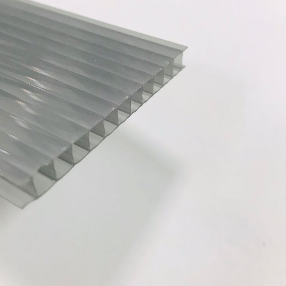 CHAPA DE POLICARBONATO  ALVEOLAR REFLETIVO  CINZA 1050X6000X10MM, , large
